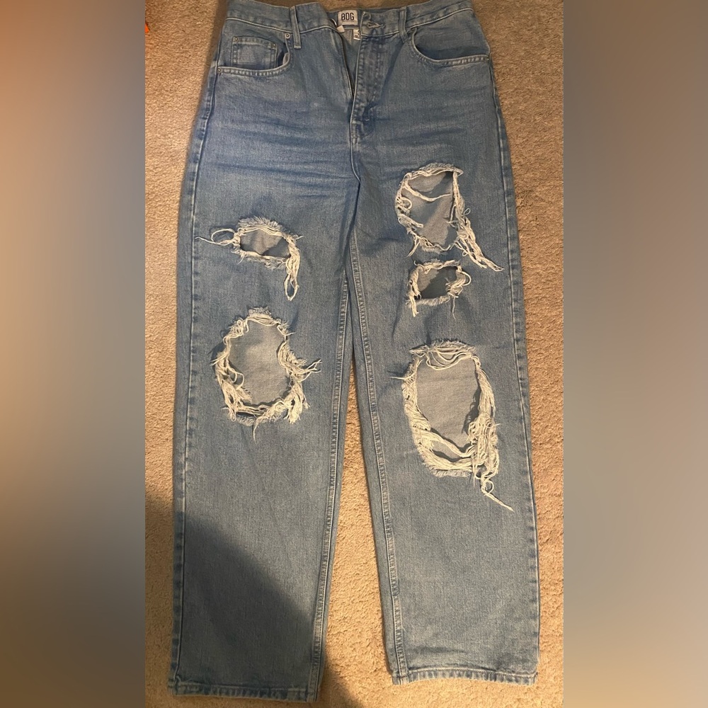 BDG high waist baggy Distressed Boyfriend Jeans